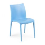 chaise polypropylène bleu