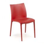 chaise polypropylène coloris rouge