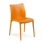 chaise polypropylène orange