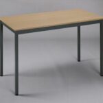 Table de réunion taille 180x80 cm coloris chêne anthracite